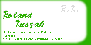 roland kuszak business card